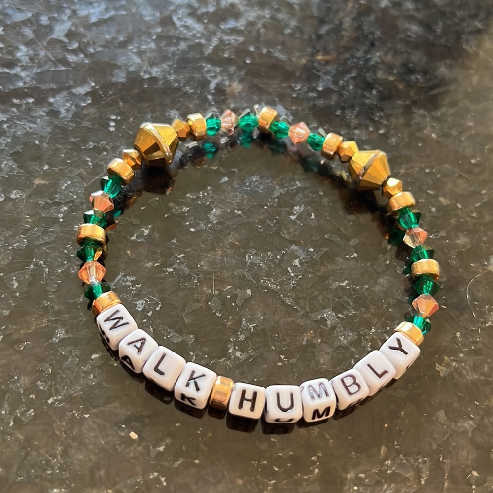 Beautiful Handmade Word Bracelets ACT JUSTLY LOVE MERCY WALK HUMBLY *set‎ of 3* - Picture 5 of 7